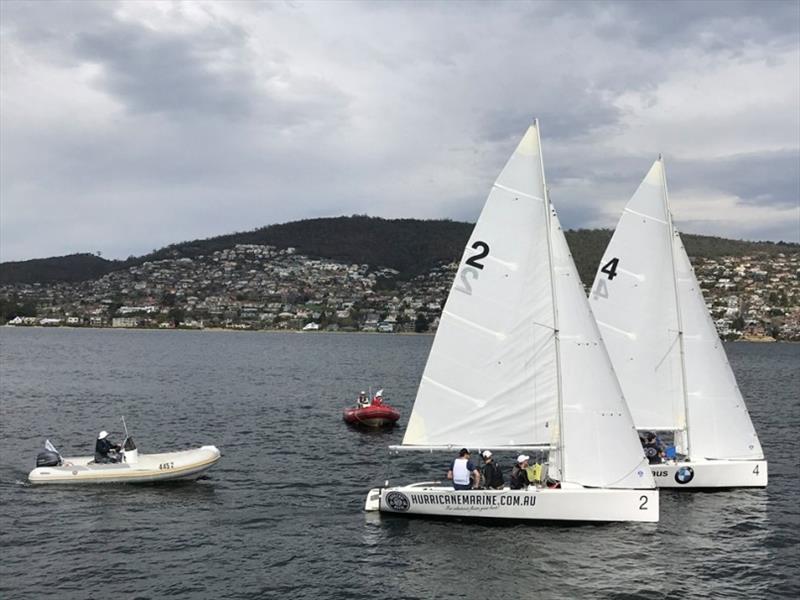 Tactical manoeuvres near the leeward mark. - photo © Krissy Logan and Nick Hutton