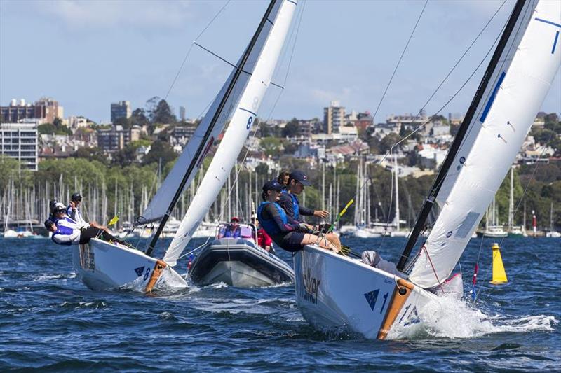 The semi-final berths are still wide open on Day 2 - Australian Youth Match Racing Championship photo copyright Andrea Francolini taken at Cruising Yacht Club of Australia and featuring the Match Racing class