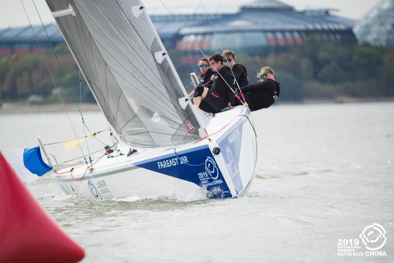 Pauline Courtois and her Match in Pink by Normandy Elite Team (FRA) won the final of the inaugural China International Match Race against Johanna Bergqvist and her Team Bergqvist Match Racing (SWE) photo copyright CIWMR Media taken at  and featuring the Match Racing class