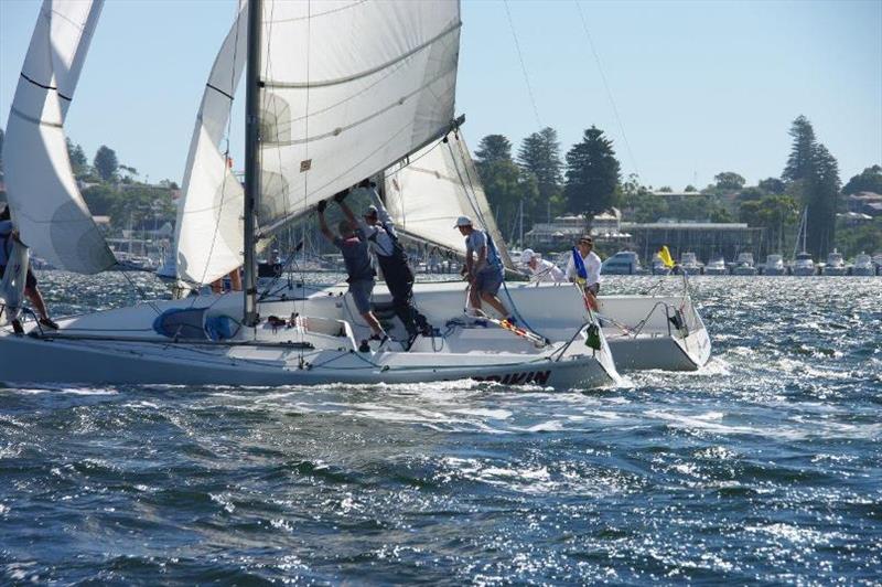 Great view of the race course from the RFBYC Clubhouse photo copyright RFBYC taken at Royal Freshwater Bay Yacht Club and featuring the Match Racing class