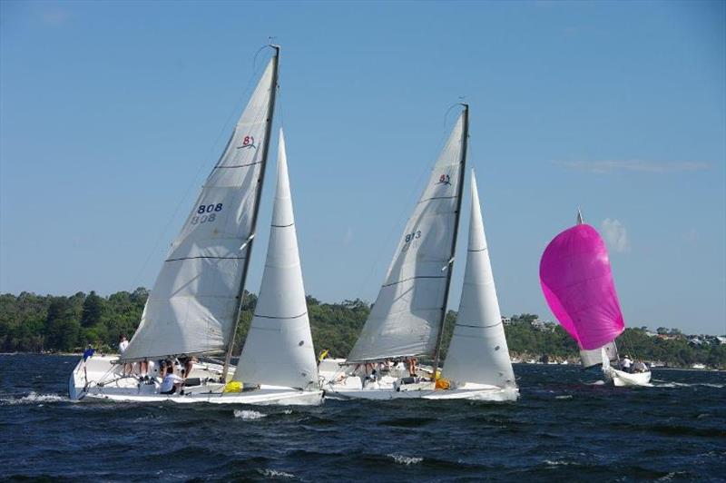 Match racing action at the JESS Match Cup in Freshwater Bay - photo © RFBYC