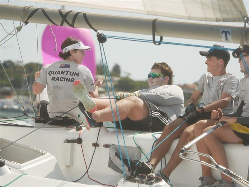 Nicholas with a perfect scorecard - JESS Match Cup 2020 photo copyright Tom Hodge taken at Royal Freshwater Bay Yacht Club and featuring the Match Racing class