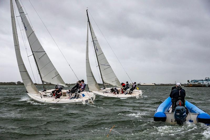 RYA Match Racing National Championships photo copyright www.Sportography.tv taken at Queen Mary Sailing Club and featuring the Match Racing class