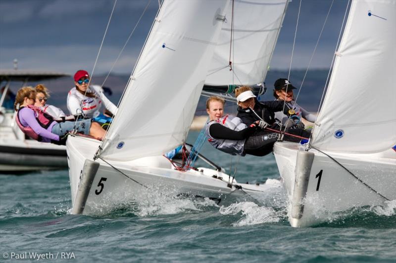 Marlow Ropes Women's Match Racing Championship photo copyright Paul Wyeth / RYA taken at Weymouth & Portland Sailing Academy and featuring the Match Racing class