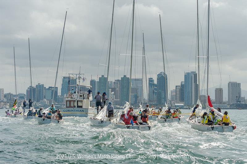 2021 U.S. Women's Match Racing Championship photo copyright Mark Albertazzi taken at San Diego Yacht Club and featuring the Match Racing class