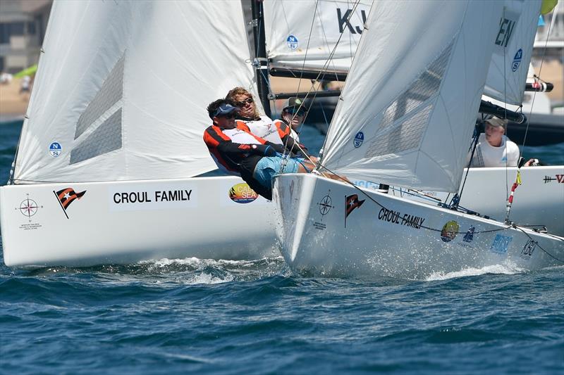 2021 Governor's Cup winner Jeffrey Petersen (USA) leads runner up Emil Kjaer (DEN) in the finals of the 2021 Cup photo copyright Tom Walker taken at Balboa Yacht Club and featuring the Match Racing class