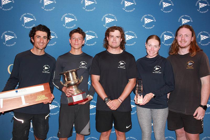 Finn Tapper, Ryan Ewings, Will Sargent, Jess Tavener & Nathan Gulliksen win the 2021 NSW Match Racing State Title photo copyright Nick Fondas taken at Cruising Yacht Club of Australia and featuring the Match Racing class
