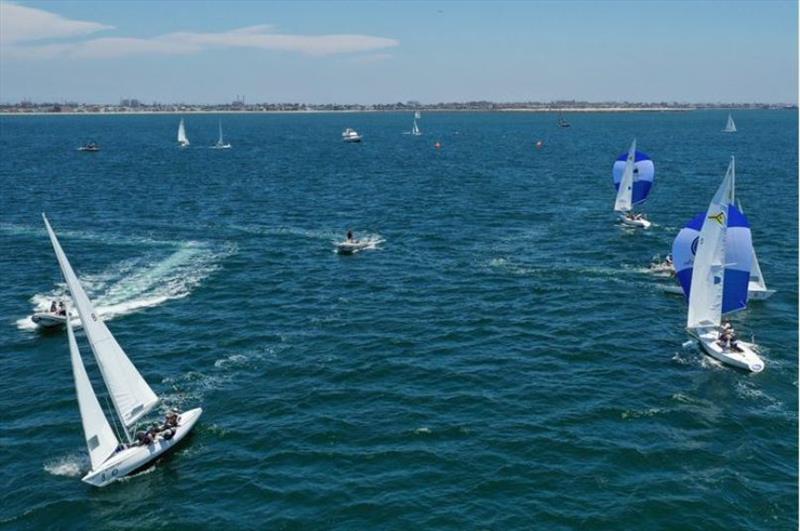 US Youth Match Racing Championship for the Rose Cup - Day 1 photo copyright Bronny Daniels / Joysailing taken at Long Beach Yacht Club and featuring the Match Racing class