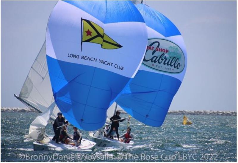 US Youth Match Racing Championship for the Rose Cup - Day 1 photo copyright Bronny Daniels / Joysailing taken at Long Beach Yacht Club and featuring the Match Racing class