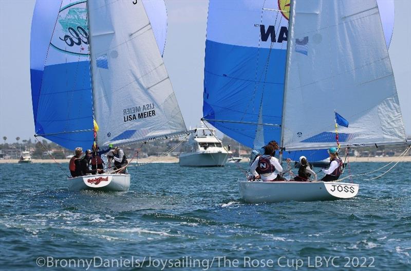 US Youth Match Racing Championship for the Rose Cup - Day 2 photo copyright Bronnny Daniels / Joysailing taken at Long Beach Yacht Club and featuring the Match Racing class