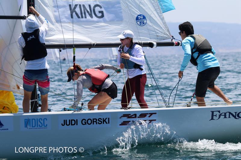 Team King (GBR) on day 2 of the 55th Governor's Cup photo copyright Longpré Photos taken at Balboa Yacht Club and featuring the Match Racing class