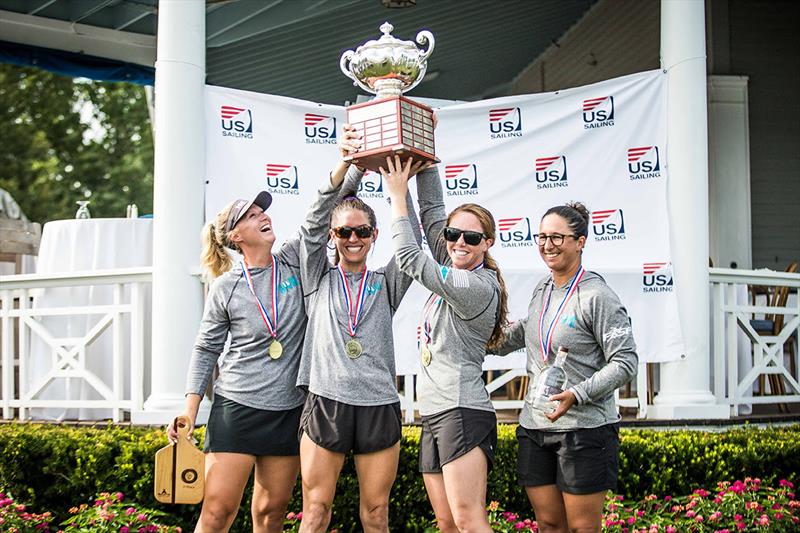 Katja Sertl, Beka Schiff, Ali Blumental, and Allie Blecher, winners of the 2022 U.S. Women's Match Racing Championship photo copyright US Sailing / Amalia Infante taken at Seawanhaka Corinthian Yacht Club and featuring the Match Racing class