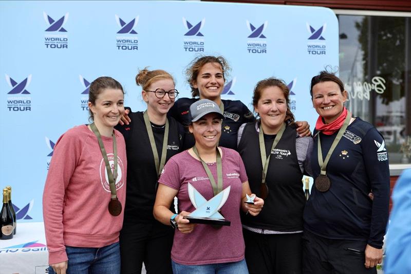 Pauline Courtois (FRA) Match in Pink Normandy Elite Team at 2022 Women's Match Race Denmark - photo © WMRT