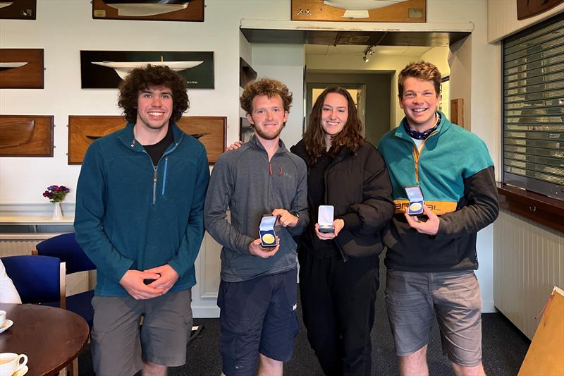 Prize winners Thomas Goodman and team at the Ceilidh Cup 2022 photo copyright Sophia Lopez taken at Royal Northern & Clyde Yacht Club and featuring the Match Racing class
