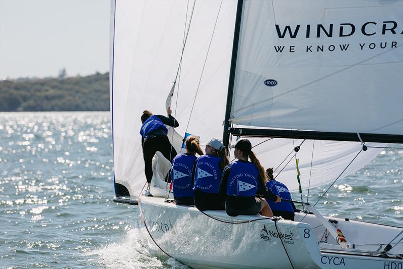 CYCA's Chelsea Williams sailing Windcraft Elliott 7 - John Messenger Women's Match Racing Regatta - Day 1 photo copyright Darcie Collington Photography taken at Cruising Yacht Club of Australia and featuring the Match Racing class