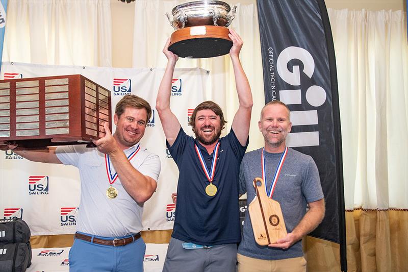 Andrew Eagan, Jackson Benvenutti, and Christopher Alexander, winners of the 2022 U.S. Adult Sailing Championship photo copyright US Sailing / Lexi Pline taken at Bay-Waveland Yacht Club and featuring the Match Racing class