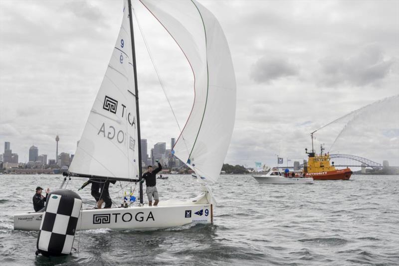 KNOTS Racing crossing the finish line during the 2022 World Match Racing Tour Final in Sydney - photo © Andrea Francolini / WMRT