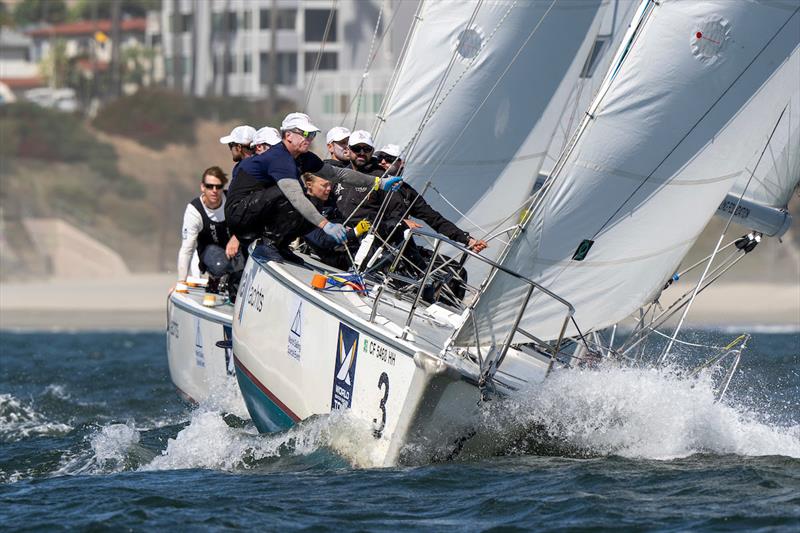 57th Congressional Cup, Semi Finals, Day Four. Belmont Pier, Long Beach, CA photo copyright Ian Roman taken at Long Beach Yacht Club and featuring the Match Racing class