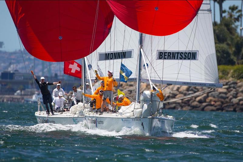 Eric Monnin (SUI) and Johnie Berntsson (SWE) - Congressional Cup photo copyright Sharon Green taken at Long Beach Yacht Club and featuring the Match Racing class