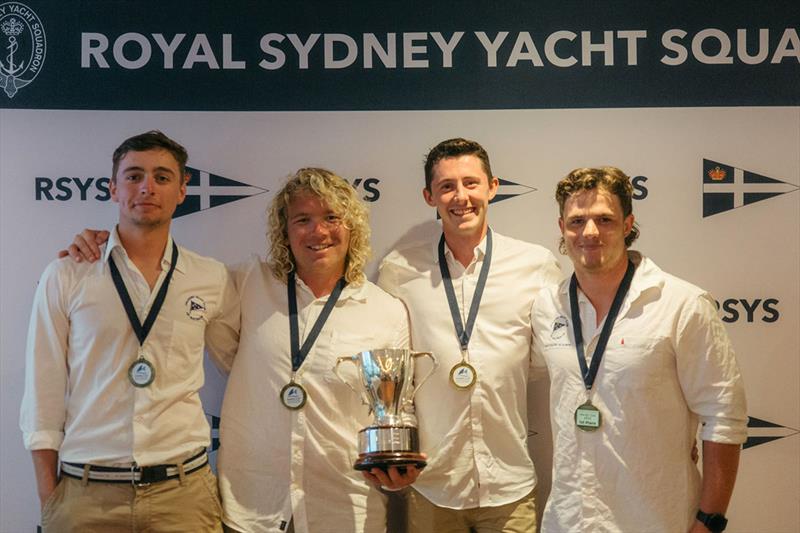 Will Sargent and his CYCA team awarded the Hardy Cup at the presentation evening photo copyright Darcie Collington Photography taken at Royal Sydney Yacht Squadron and featuring the Match Racing class