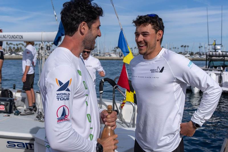 Chris Poole (USA) and Jeppe Borch (DEN) at the 58th Congressional Cup photo copyright Ian Roman / WMRT taken at Long Beach Yacht Club and featuring the Match Racing class