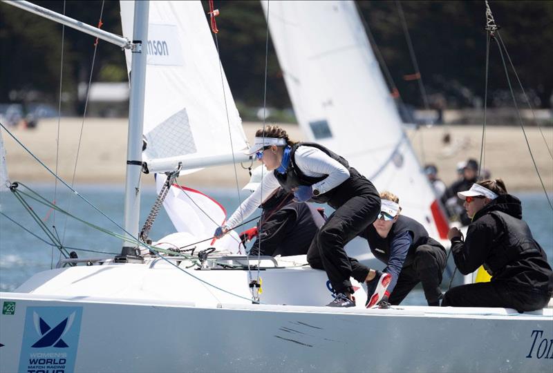 Megan Thomson (NZL)/ 2.0 Women's Racing on 2023 Casa Vela Cup Day 2 photo copyright Simone Staff / WWMRT taken at St. Francis Yacht Club and featuring the Match Racing class