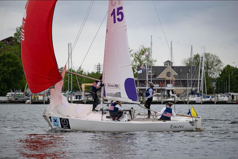 Janel Zarkowsky (USA) Team As One sailing in front of the Eastport Yacht Club - 2023 Santa Maria Cup  - photo © Walter Cooper