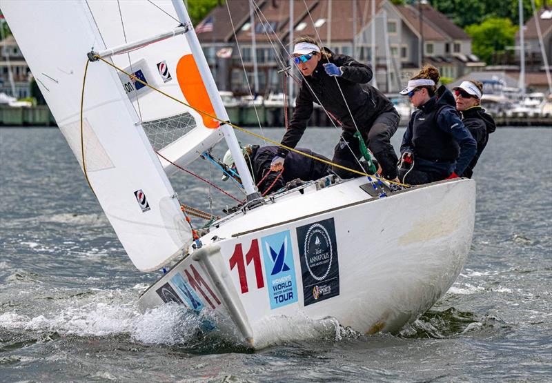 Megan Thomson (NZL) 2.0 Racing on day 3 of the 2023 Santa Maria Cup photo copyright Walter Cooper taken at Eastport Yacht Club and featuring the Match Racing class