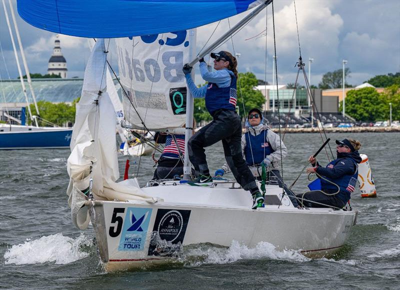 Janel Zarkowsky (USA) As One on day 3 of the 2023 Santa Maria Cup photo copyright Walter Cooper taken at Eastport Yacht Club and featuring the Match Racing class