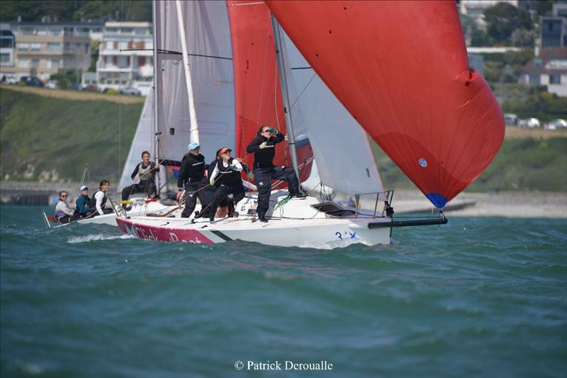 Julia Aartsen (NED) Out of the Box - Normandie Match Cup, Stage 3 of the 2023 Women's World Match Racing Tour photo copyright Patrick Deroualle taken at  and featuring the Match Racing class