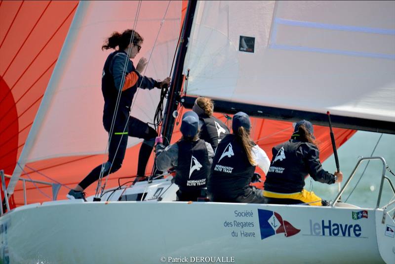 Pauline Courtois/ Match in Pink - Normandie Match Cup, Stage 3 of the 2023 Women's World Match Racing Tour photo copyright Patrick Deroualle taken at  and featuring the Match Racing class