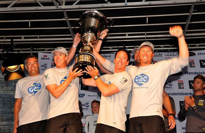 Ian Williams (GBR) GAC Pindar Winners of Stena Match Cup Sweden 2011 (l-r) Gerry Mitchell, Ian Williams, Matt Cassidy, Bill Hardesty, Mal Parker photo copyright Chris Davies taken at Royal Gothenburg Yacht Club and featuring the Match Racing class