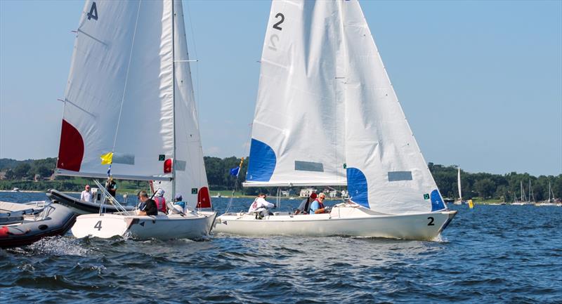 Farrar and Workman dial up pre start photo copyright Oakcliff Sailing taken at Seawanhaka Corinthian Yacht Club and featuring the Match Racing class