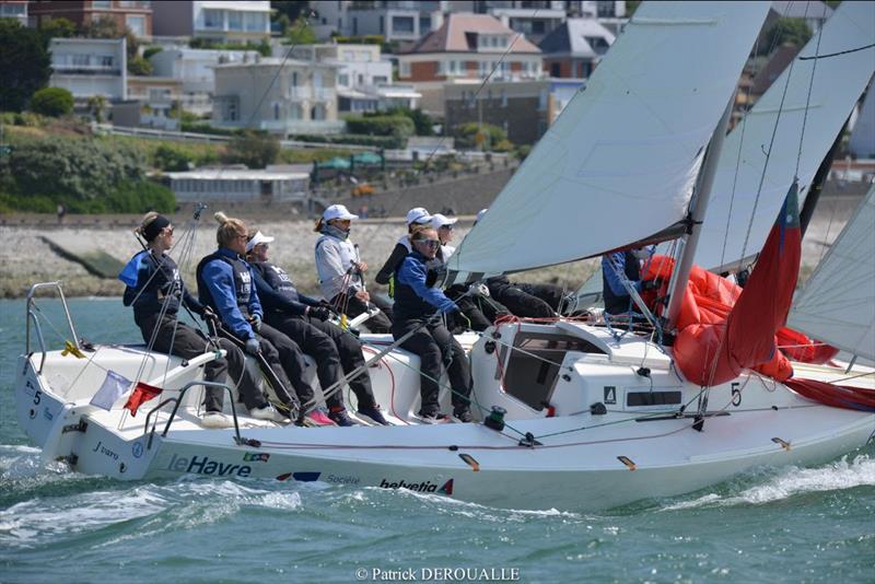 Competing Sweden's Anna Östling and the WINGS Team in the Petit Final of the Normandie Match Cup 2023 - photo © Patrick Deroualle