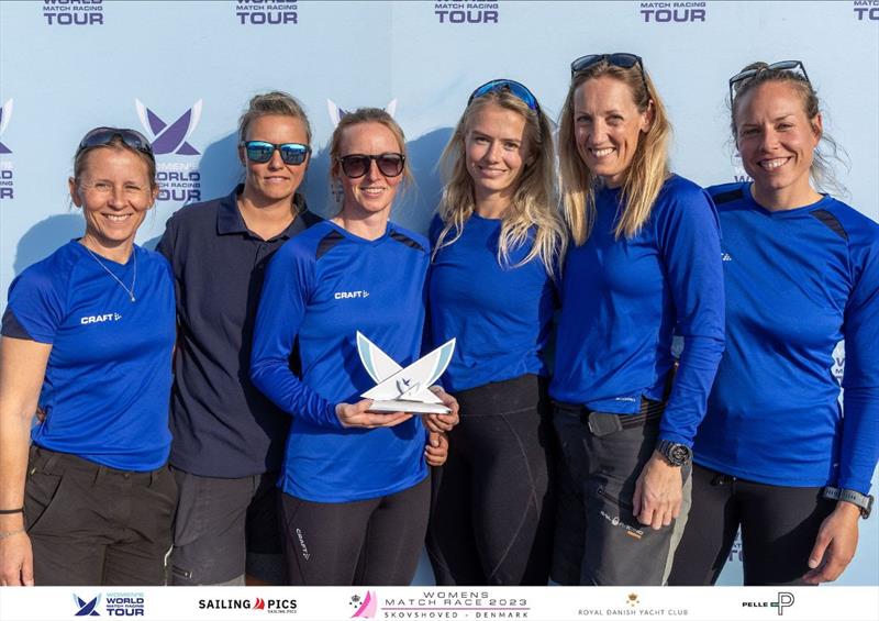 2023 KDY Women's Match Race - 2nd Place KDY Women's Match Race  - Lea Richter Vogelius (third from left) and Team - photo © Kristian Joos / www.sailing.pics