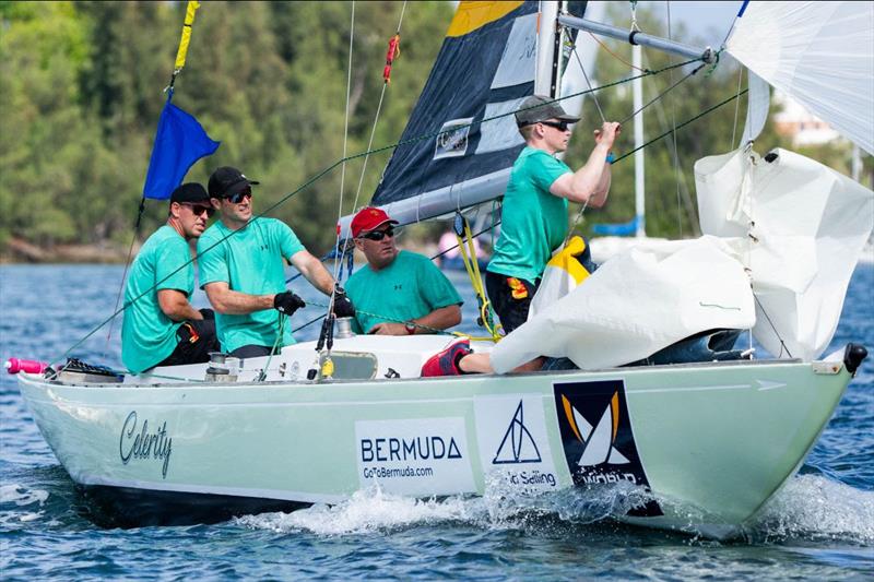 Gavin Brady's True Blue Racing crew in action at the 71st Bermuda Gold Cup - photo © Ian Roman / WMRT