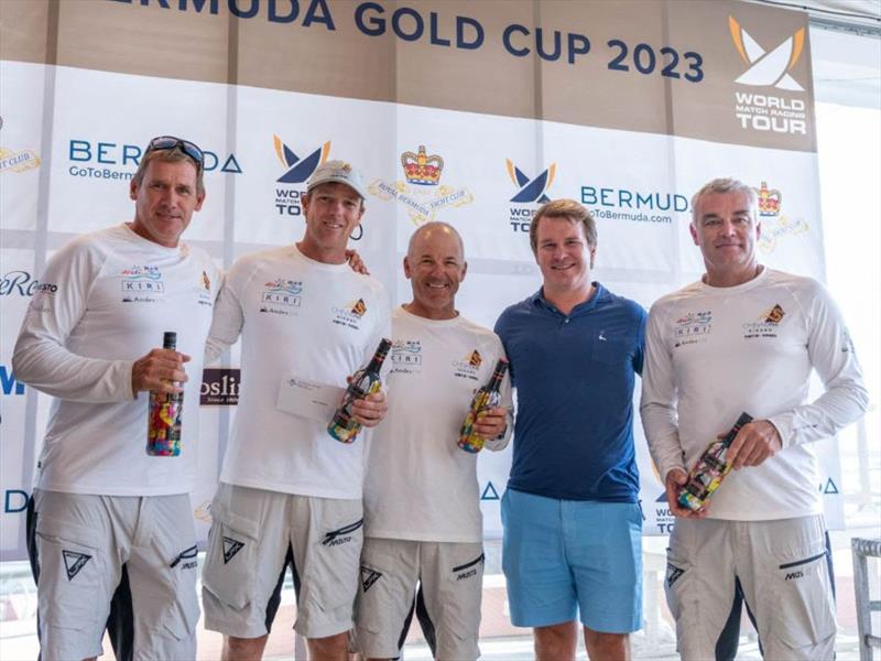 Bermuda Gold Cup 2023: Third Place ChinaOne.Ninbgo (left to right team Richard Sydenham, Ian Williams/Skipper, Jon Gunderson, Gerry Mitchell) photo copyright Ian Roman / WMRT taken at Royal Bermuda Yacht Club and featuring the Match Racing class