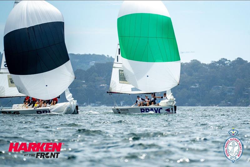 Final day at the HARKEN International Youth Match Racing Championship photo copyright Alex Dare / Tidal Media Australia / Down Under Sail taken at Royal Prince Alfred Yacht Club and featuring the Match Racing class