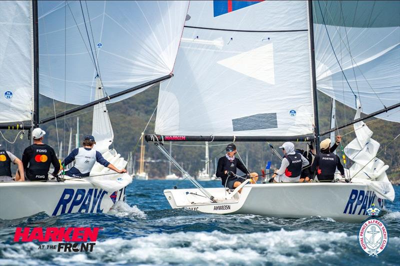 Final day at the HARKEN International Youth Match Racing Championship photo copyright Alex Dare / Tidal Media Australia / Down Under Sail taken at Royal Prince Alfred Yacht Club and featuring the Match Racing class