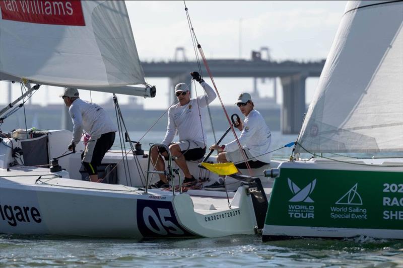 Ian Williams (GBR) Chinaone.Ningbo (crew Jon Gundersen, Richard Sydenham, and Gerrard Thomas) - 2023 World Match Racing Tour Final, Day 3 - photo © Ian Roman / WMRT