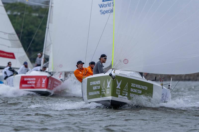 Johnie Berntsson (SWE) (crew of Filip Karlsson, Emil Wolfgang, Rasmus Alnebäck - 2023 World Match Racing Tour Final, Day 4 - photo © Ian Roman / WMRT