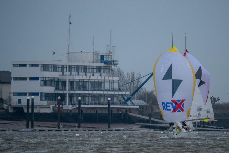 Qualifier 2 of RYA Match Racing Series at Burnham photo copyright Petru Balau / sports.hub47.com taken at Royal Corinthian Yacht Club, Burnham and featuring the Match Racing class