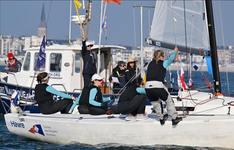 Megan Thomson, NZL/ 2.0 Racing - 2024 Normandy Match Cup  photo copyright Patrick Deroualle taken at  and featuring the Match Racing class