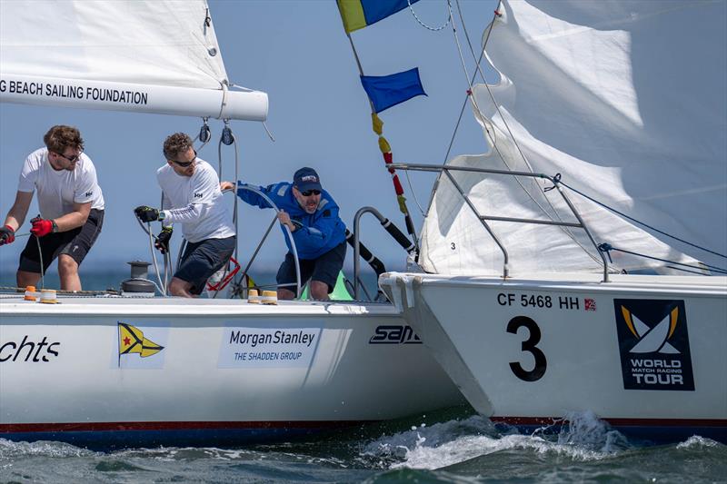 Björn Hansen with crew of Johan Bäckman, Mikael Berg, Nils Bjerkås, Hugo Christensson, and Martin Berntsson on day 2 of the 60th Congressional Cup - photo © Ian Roman / WMRT