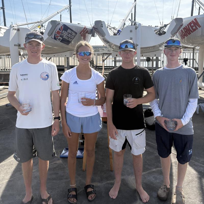 RYA Harken Youth Match Racing Championships 2025 - 2nd Place - Fred Salter and team photo copyright British Keelboat Sailing taken at Weymouth & Portland Sailing Academy and featuring the Match Racing class