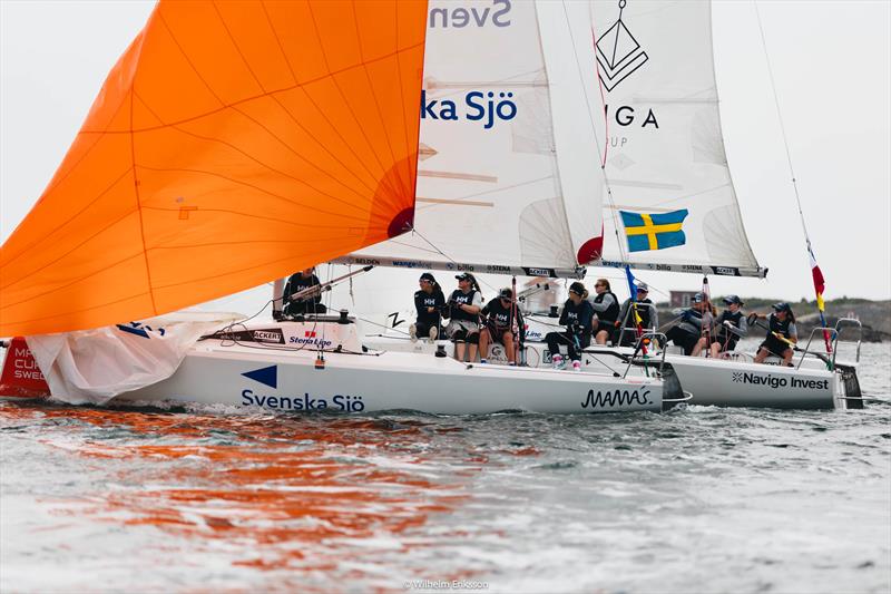 2025 GKSS Match Cup Sweden and Nordea Women's Trophy Day 3: Sweden's Anna Östling and France's Pauline Courtois go head-to-head in the final race of the day - photo © Wilhelm Eriksson