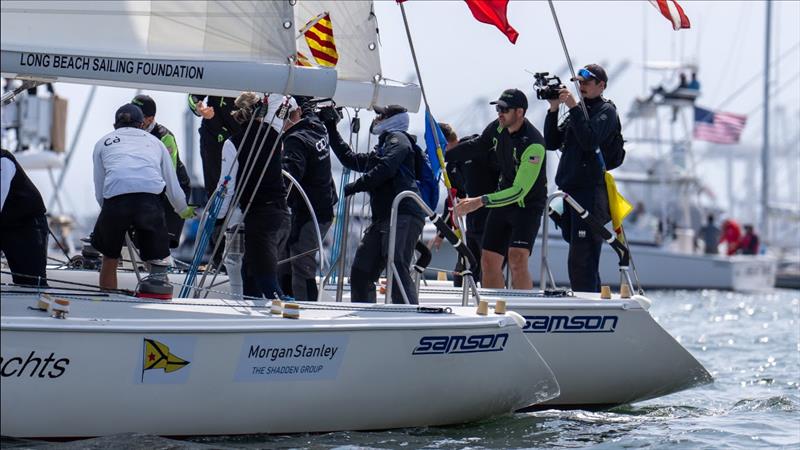 The 1080 Media TV team on board live in the final of the Congressional Cup Regatta 2025 - photo © Ian Roman / WMRT
