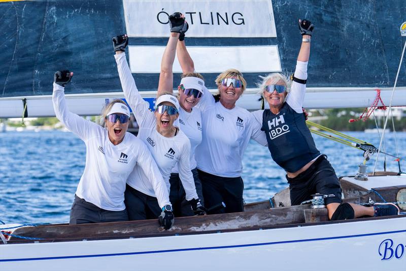 2025 Bermuda Gold Cup - A victorious Wings Sailing Team (l-r) Anna White, Anna Ostling,  Linnea Wennergern, Elisabeth Nilsson and  Annika Carlunger - photo © Ian Roman / WMRT