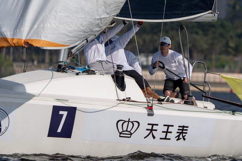Aurelién Pierroz/FRA advances to the quarter-finals - 2025 World Match Racing Tour Final in Shenzhen, Day 2 - photo © Ian Roman / WMRT