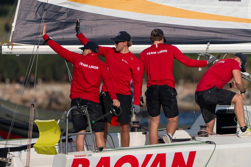Oscar Engström, SWE – Team Liros – crew Rasmus Alnebeck, Emil Wolfgang, Filip Karlsson - 2025 World Match Racing Tour Final in Shenzhen, Day 4 - photo © Ian Roman / WMRT